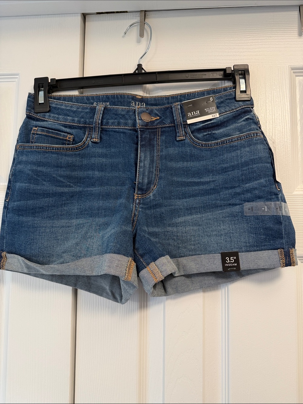 a.n.a Dark Blue Rolled Cuff Denim Shorts